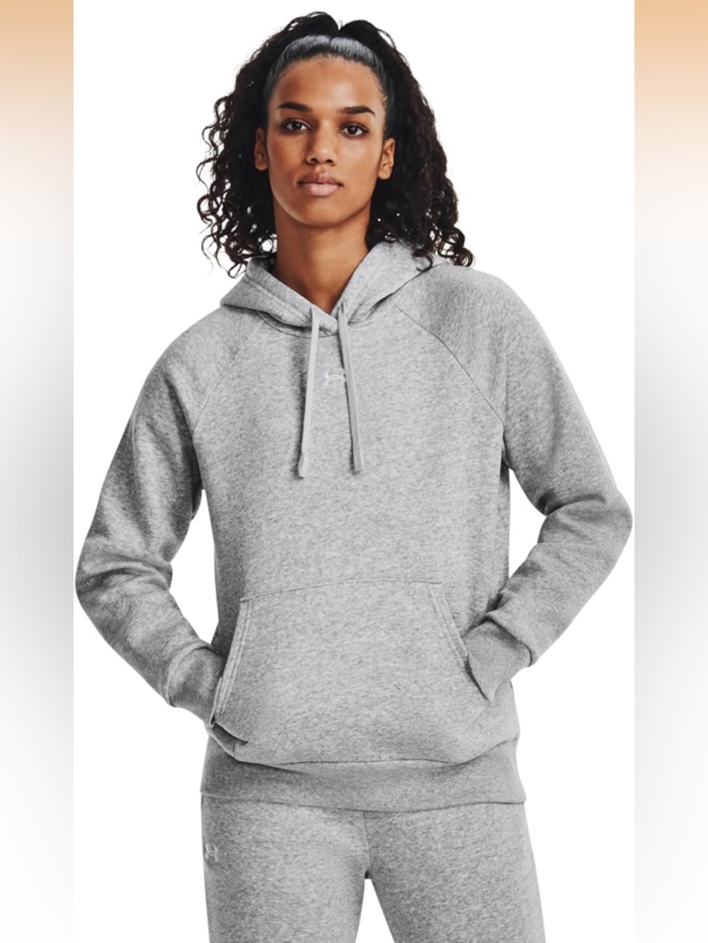 Under Armour Gray Pullover Hoodie Womens Lightweight Fleece